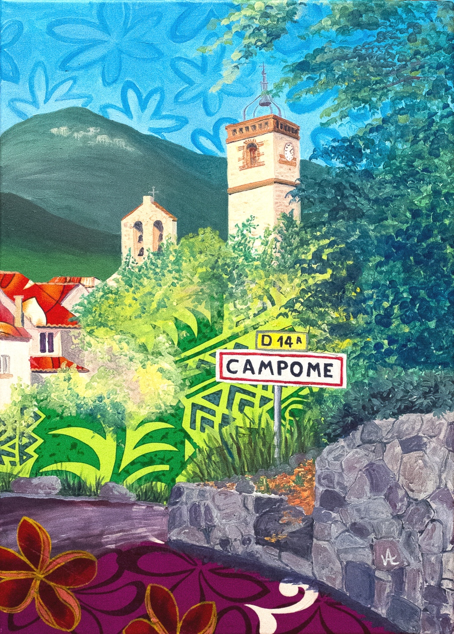 reproduction d'une peinture à l'huile de Valérie Houchard